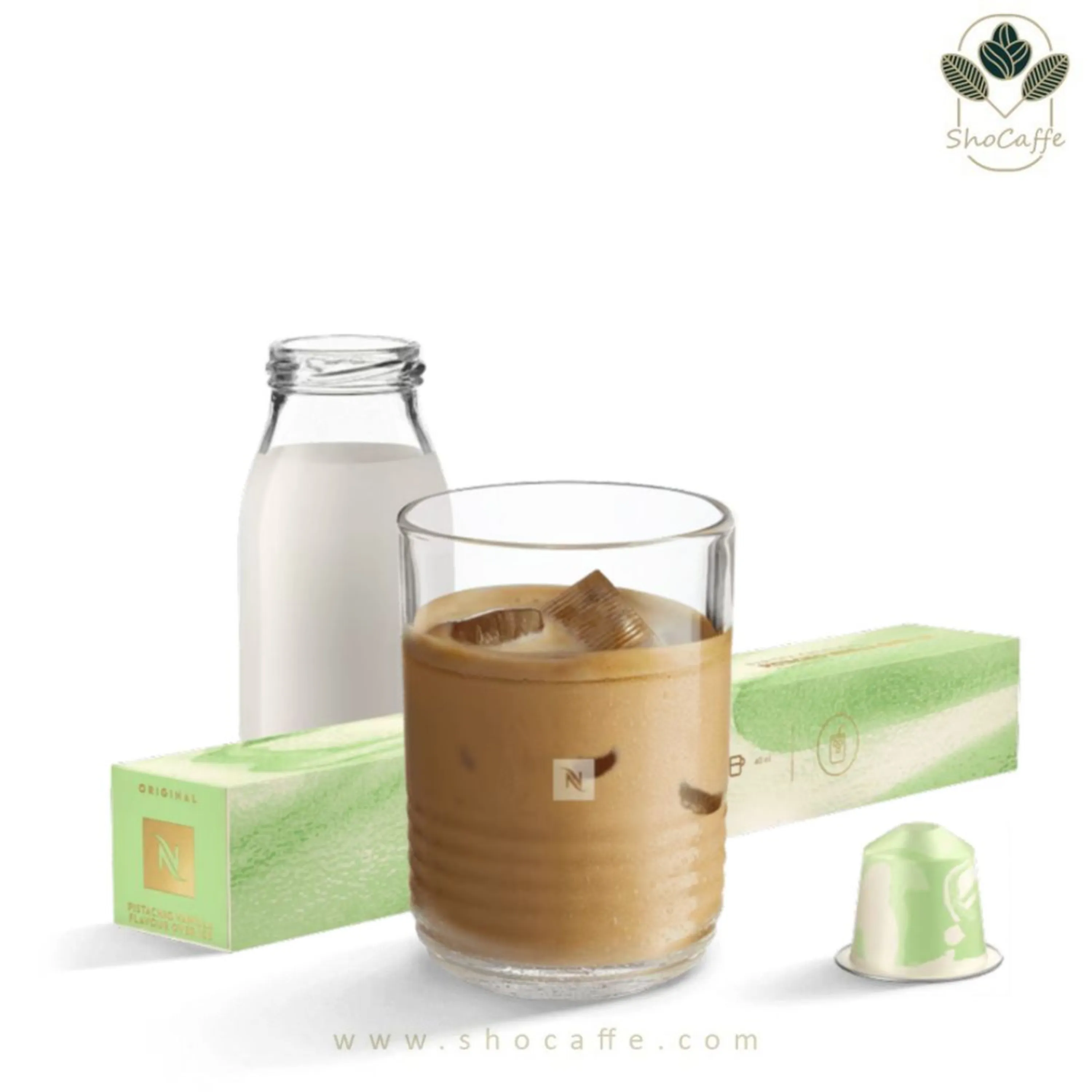 کپسول قهوه نسپرسو اورجینال پسته وانیلی Coconut Pistachio Flavour Over Ice